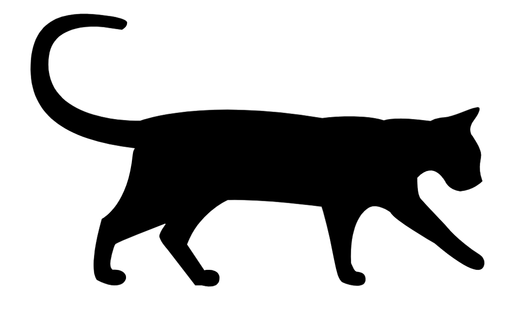 Taki walking black cat silhouette